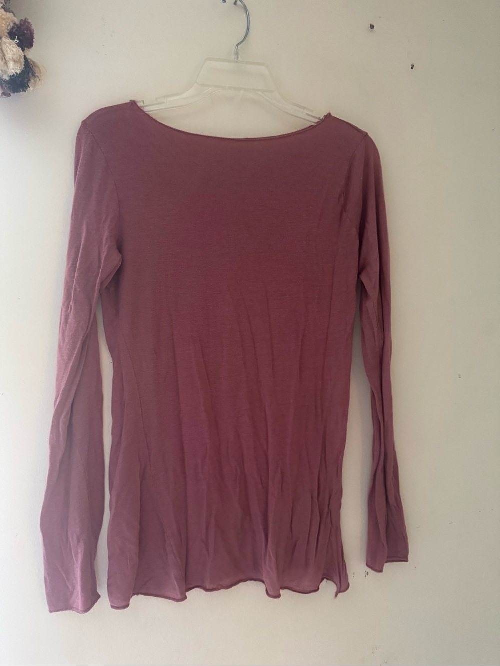 intimissimi Long-Sleeve Scoop Neck Top - Mauve